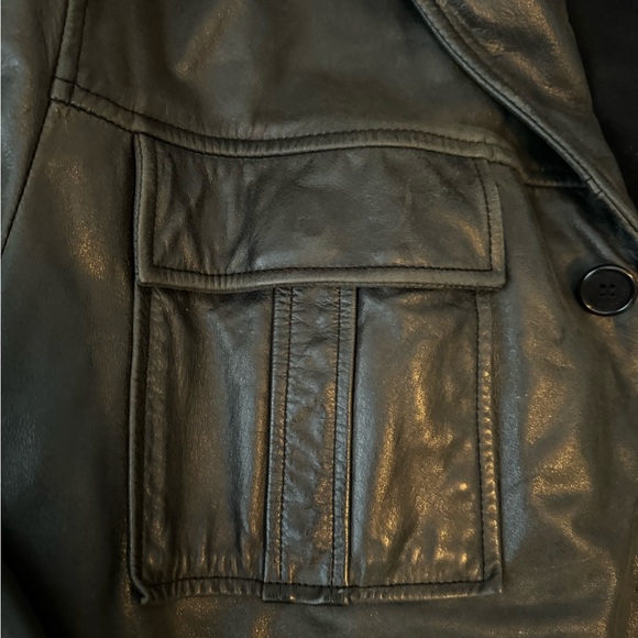 VINTAGE KENNETH COLE (New York) GENUINE LEATHER COAT. Size XL - Picture 9 of 14